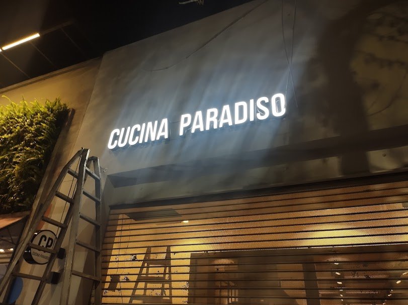 Cartel para restaurante Cucina Paradiso